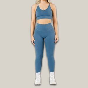Paragon RecStretch Sculptseam Plus Legging High Rise V-Shape Waistband Blue W M